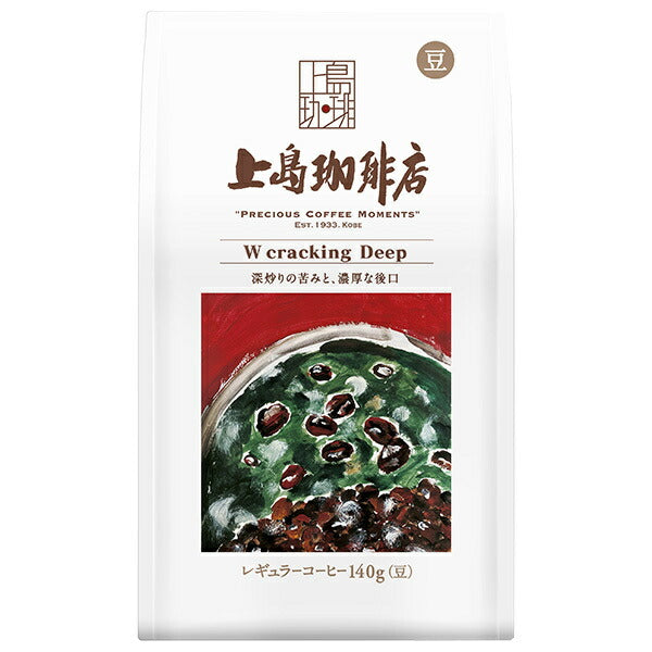 UCC Ueshima Coffee Double Cracking Deep Roasted Beans, 140g Bag x 12 Bags [Ships from Japan] 
