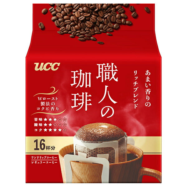 UCC Artisan Coffee One Drip Coffee Rich Blend with Sweet Scent (7g x 16P) x 12 Bags [Shipped in Japan]