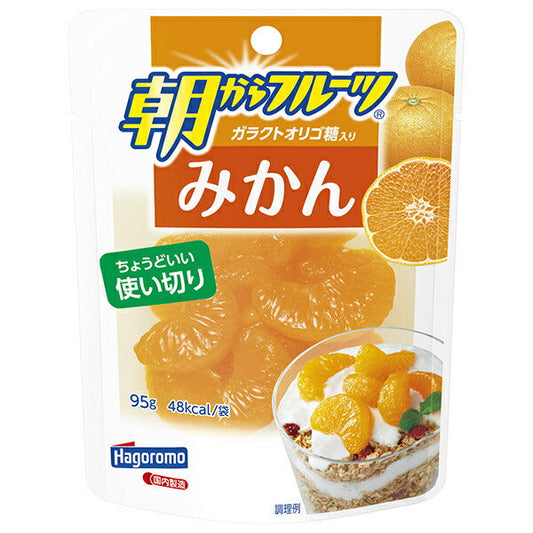 Hagoromo Foods Morning Fruits Mandarin Oranges, 95g Pouch x 6 Bags [Ships from Japan] 