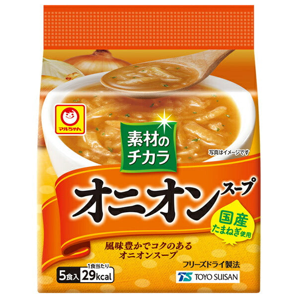 Toyo Suisan Power of Ingredients Onion Soup (7.3g x 5 servings) x 6 bags [Shipped in Japan]