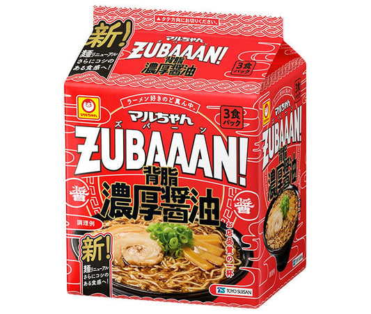 Toyo Suisan Maruchan ZUBAAAN! Back fat rich soy sauce 3 serving pack x 9 pieces [Shipped in Japan]