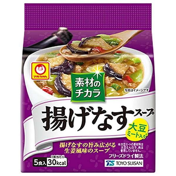 Toyo Suisan Sozai no Chikara Fried Eggplant Soup (6.8g x 5 servings) x 6 bags [Ships from Japan]