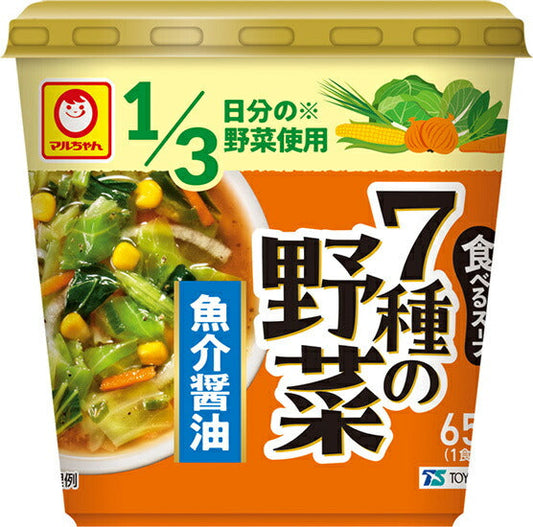 Toyo Suisan Edible Soup 7 Types of Vegetables Seafood Soy Sauce 20g x 6 Pieces [Shipped in Japan]