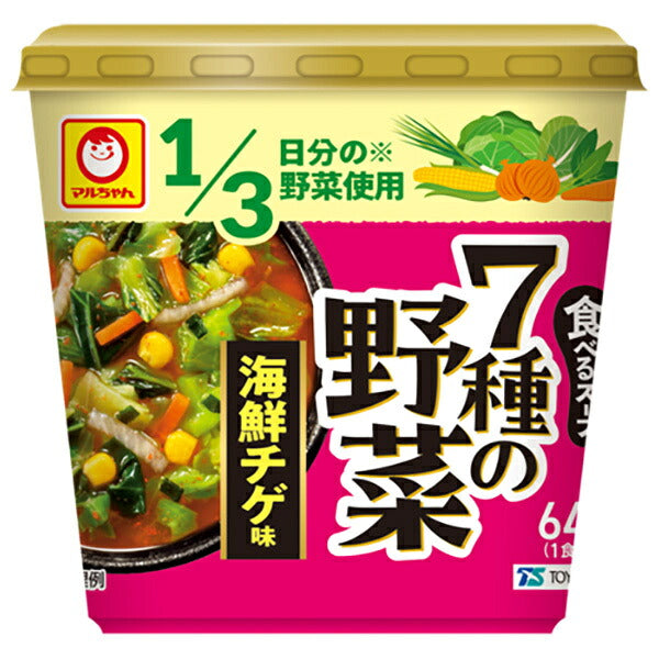 Toyo Suisan Edible Soup 7 Types of Vegetables Seafood Jjigae Flavor 20g x 6 Pieces [Shipped in Japan]