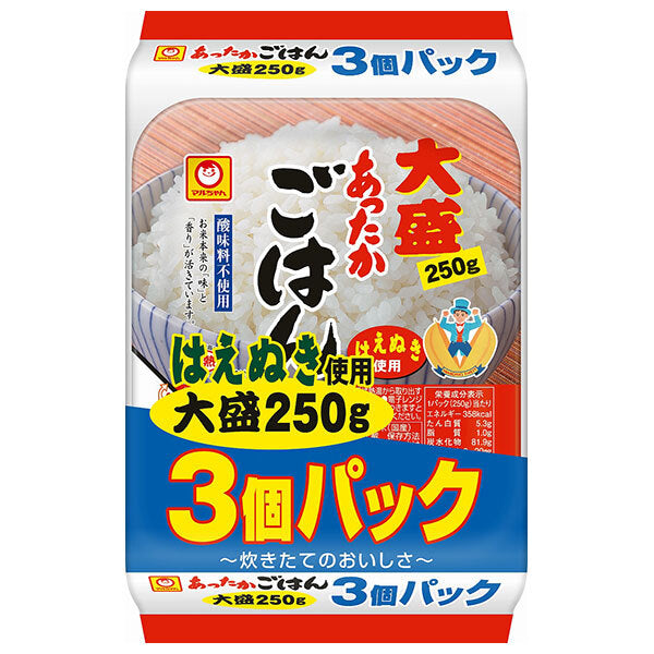 Toyo Suisan Warm Rice, Large, 3-Pack (250g x 3) x 8 Packs [Ships from Japan] 