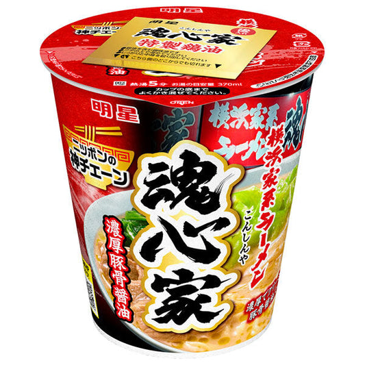 明星食品 ニッポンの神チェーン 魂心家 濃厚豚骨醤油 105g×12個入【日本出荷】