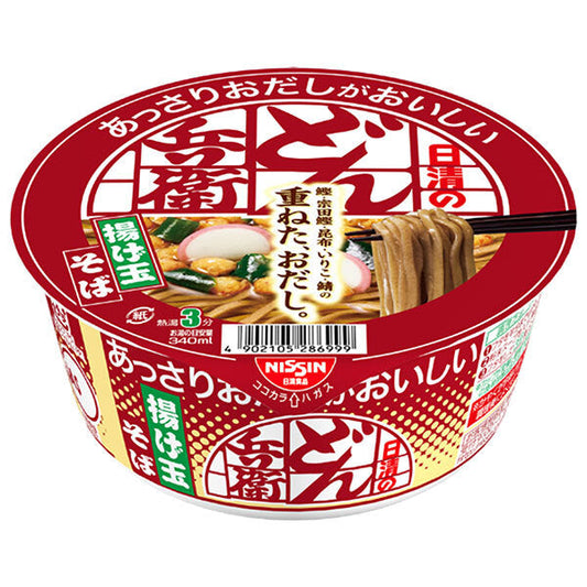 日清食品 日清のあっさりおだしがおいしいどん兵衛 揚げ玉そば 69g×12個入【日本出荷】
