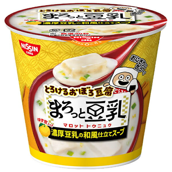 Nissin Foods Melt-in-your-mouth Oboro Tofu with Maroon Soy Milk, 17g x 12 (6 x 2) pieces [Ships from Japan] 