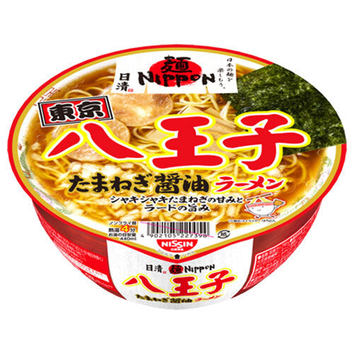 Nissin Foods Men Nippon Hachioji Onion Soy Sauce Ramen, 112g x 12 packs [Ships from Japan] 