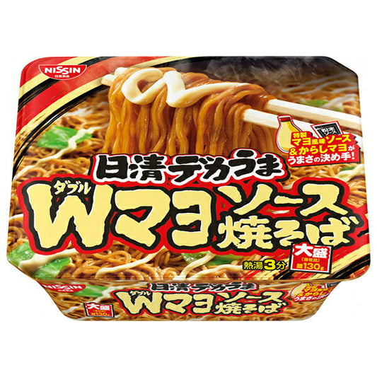 日清食品 日清デカうま Wマヨソース焼そば 153g×12個入【日本出荷】