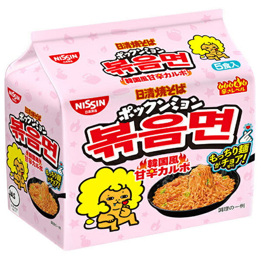 Nissin Foods Nissin Yakisoba Bokkeun Myeon Korean Style Sweet and Spicy Carbo 5 Meal Pack x 6 Pieces [Shipped in Japan]