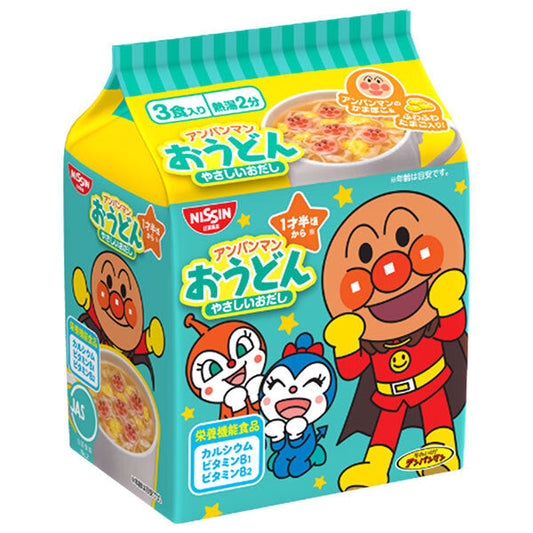 日清食品 アンパンマンおうどん やさしいおだし 3食パック×9袋入【日本出荷】