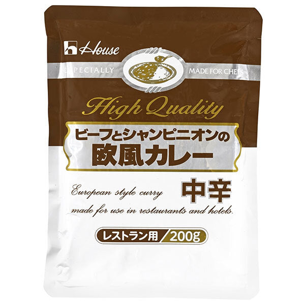 House Foods European style beef and champignon curry medium spicy 200g x 30 bags [shipped in Japan]