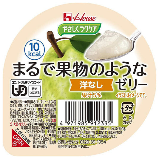 House Foods Easy Raku Care Fruit-like Jelly Pear 60g x 48 pieces [Shipped in Japan]