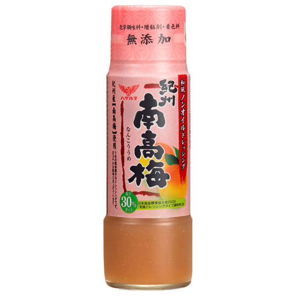 Haguruma Japanese-Style Oil-Free Dressing, Kishu Nanko Plum, 200ml Bottles x 12 [Ships from Japan] 