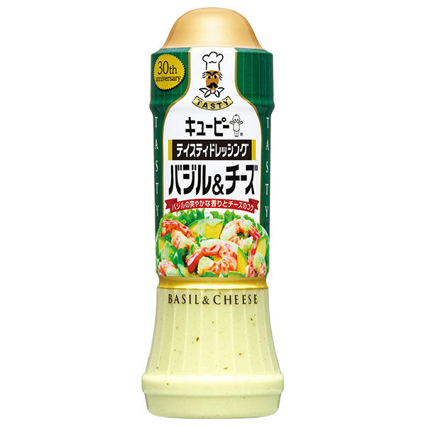 キューピー テイスティドレッシング バジル&チーズ 210mlPET×12本入【日本出荷】