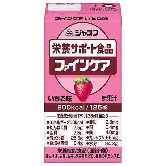Kewpie Janef Fine Care Nutritional Support Food, Strawberry Flavor, 125ml Paper Pack x 12 [Ships from Japan] 