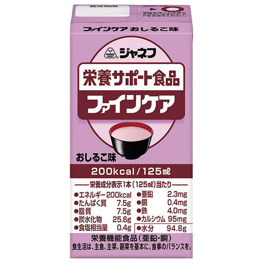 Kewpie Janef Nutritional Support Food Fine Care Oshiruko Flavor, 125ml Paper Pack x 12 [Ships from Japan] 