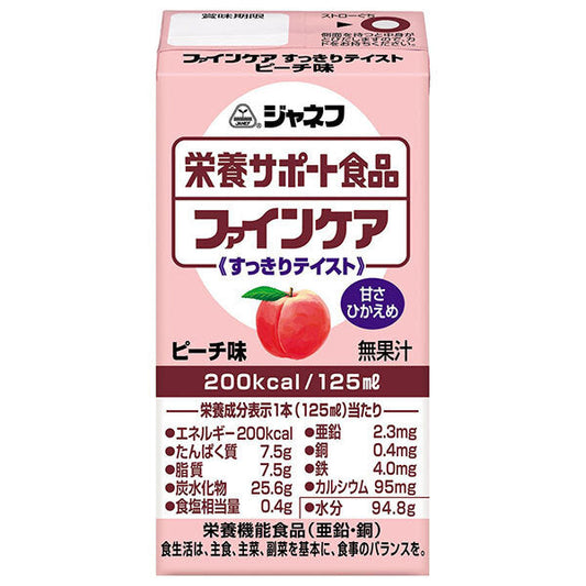 Kewpie Janef Nutritional Support Food Fine Care Refreshing Taste Peach Flavor 125ml Paper Pack x 12 [Ships from Japan] 