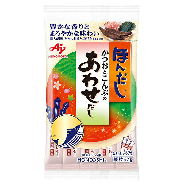 Ajinomoto Hondashi Bonito and Konbu Dashi 42g (6g x 7 bottles) x 20 bags [Shipped in Japan]