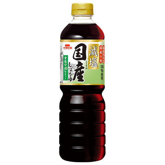 Ichibiki Low Sodium Domestic Soy Sauce 750ml PET bottles x 8 bottles [Shipped in Japan]