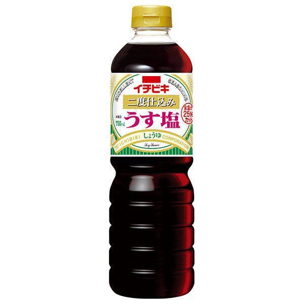 Ichibiki Double-Prepared Lightly Salted Soy Sauce, 750ml PET Bottle x 8 [Ships from Japan] 