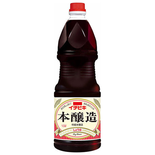 Ichibiki Honjozo Soy Sauce Grip Pack, 1500ml PET Bottle x 6 [Ships from Japan] 