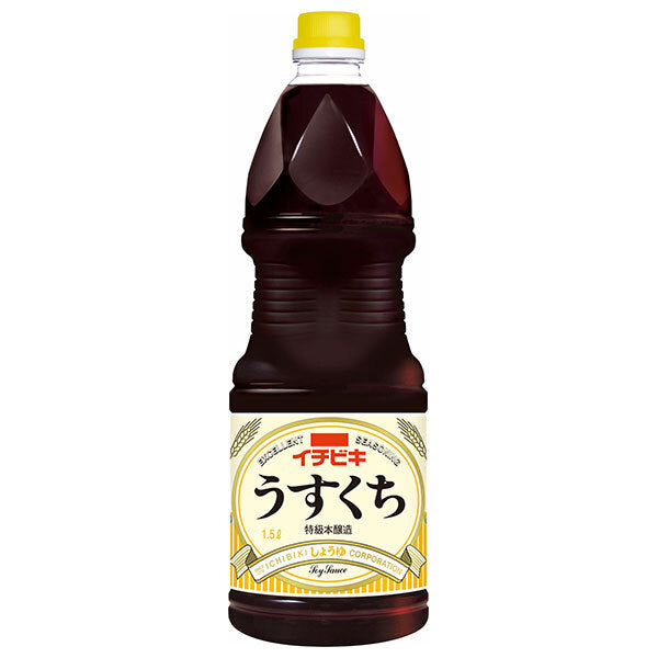 Ichibiki Light Soy Sauce Grip Pack, 1500ml PET Bottle x 6 [Ships from Japan] 