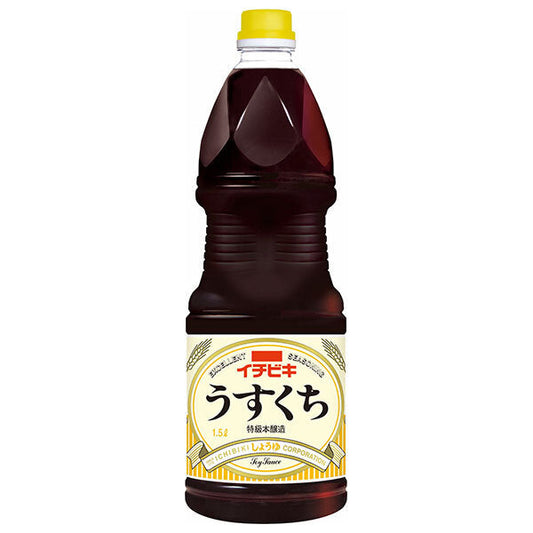 Ichibiki Light Soy Sauce Grip Pack, 1500ml PET Bottle x 6 [Ships from Japan] 