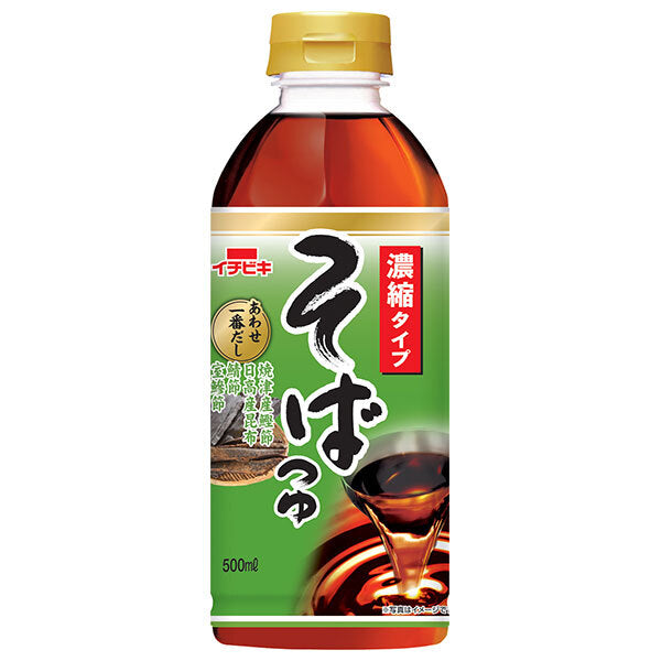 イチビキ 濃縮そばつゆ 500mlペットボトル×12本入【日本出荷】