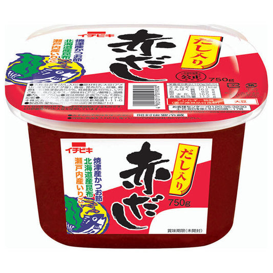 イチビキ だし入り 赤だし 750g×8個入【日本出荷】