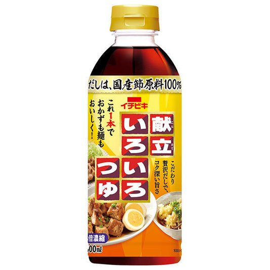 Ichibiki Menu Iroiro Tsuyu (Various Soups) 500ml PET Bottles x 8 [Ships from Japan] 