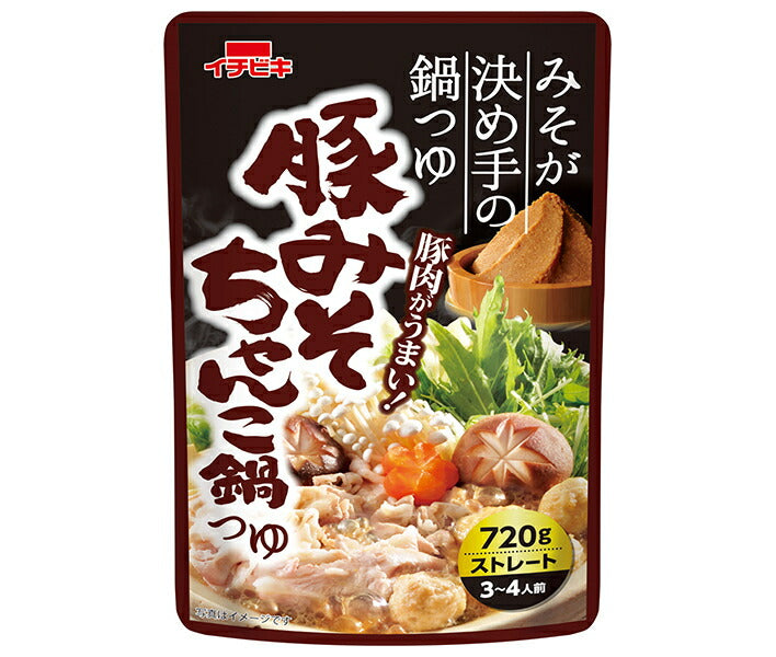 Ichibiki Straight Pork Miso Chanko Nabe Soup 720g x 10 bags [Shipped in Japan]