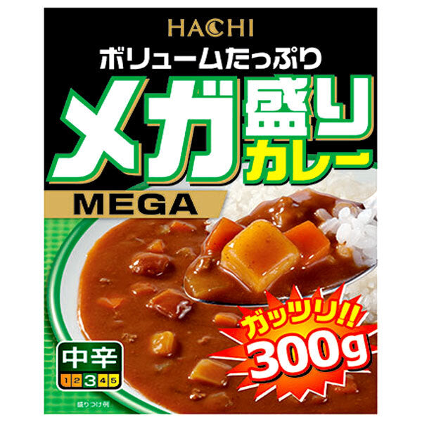 Hachi Foods Mega-Serving Curry, Medium Spicy, 300g x 22 packs [Ships from Japan] 