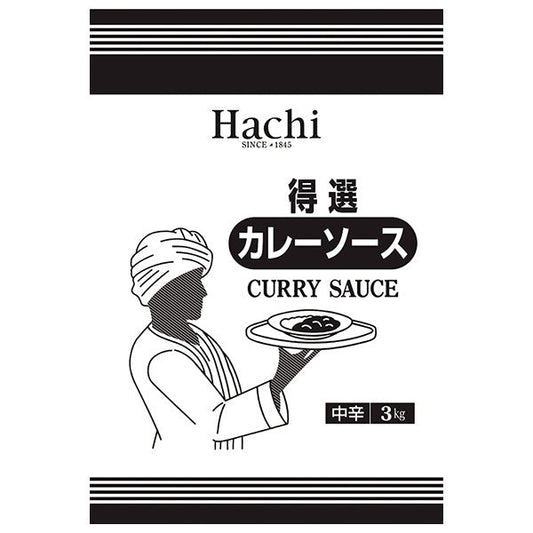 ハチ食品 得選カレーソース 中辛 3kg×4袋入【日本出荷】