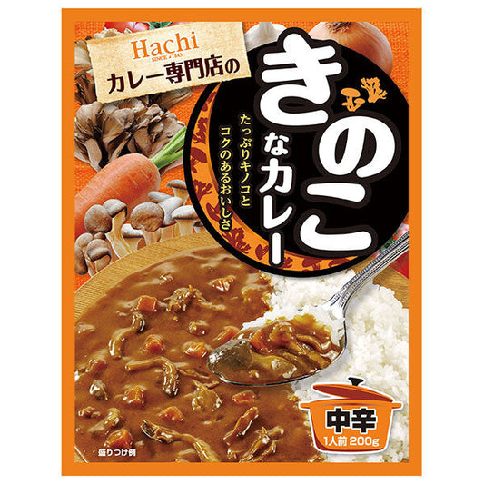 Hachi Foods Curry Specialty Store Mushroom Curry Medium Spicy 200g x 20 pieces [Shipped in Japan]
