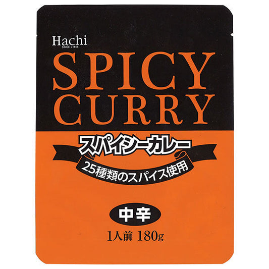Hachi Foods Spicy Curry, Medium Spicy (180g x 10 bags) x 4 packs [Ships from Japan] 