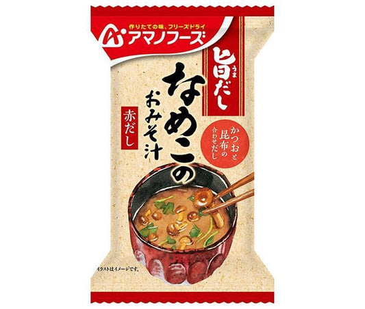 アマノフーズ フリーズドライ 旨だし なめこのおみそ汁(赤だし) 10食×6箱入【日本出荷】