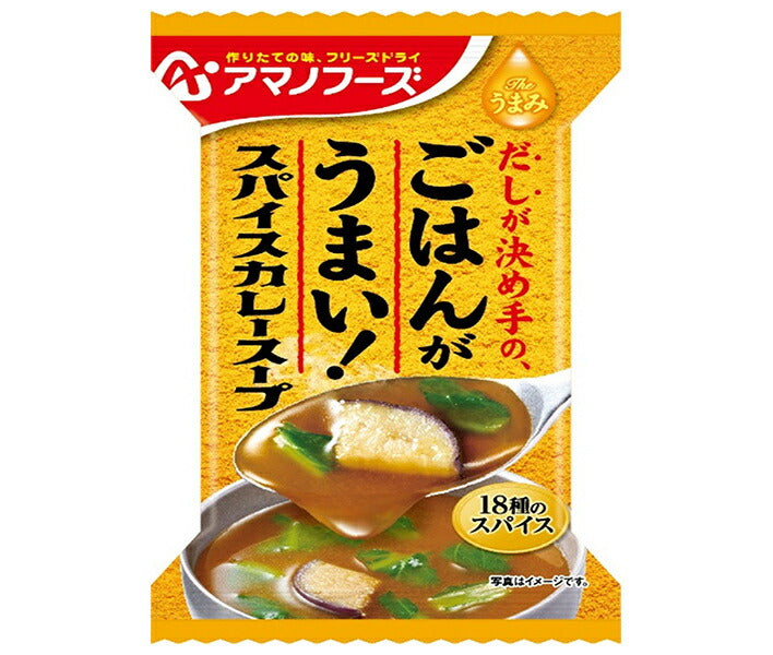 Amano Foods Freeze-Dried The Umami Rice is Delicious! Spice Curry Soup, 10 servings x 6 boxes [Ships from Japan] 
