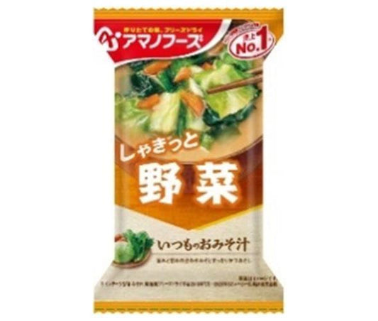 アマノフーズ フリーズドライ いつものおみそ汁 野菜 10食×6箱入【日本出荷】