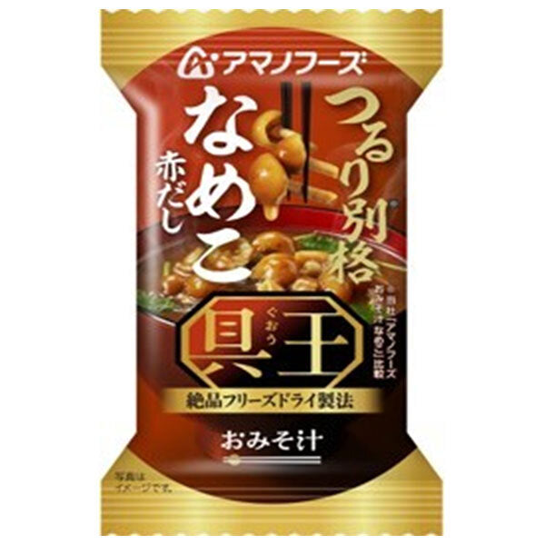 Amano Foods Freeze-Dried Miso Soup with Luxurious Nameko Mushrooms, 10 servings x 6 boxes [Ships from Japan] 