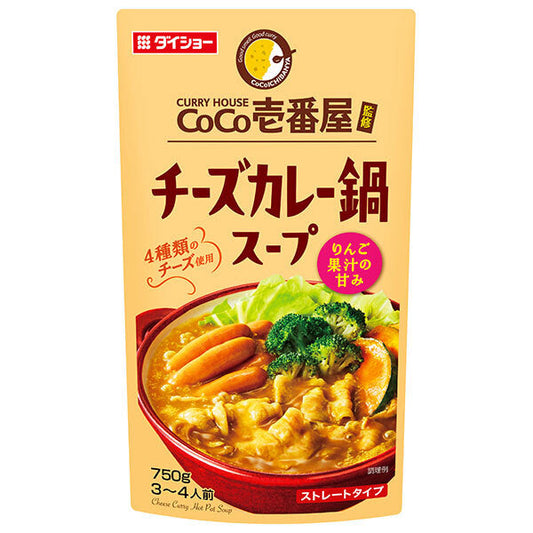 ダイショー CoCo壱番屋監修 チーズカレー鍋スープ 750g×10袋入【日本出荷】