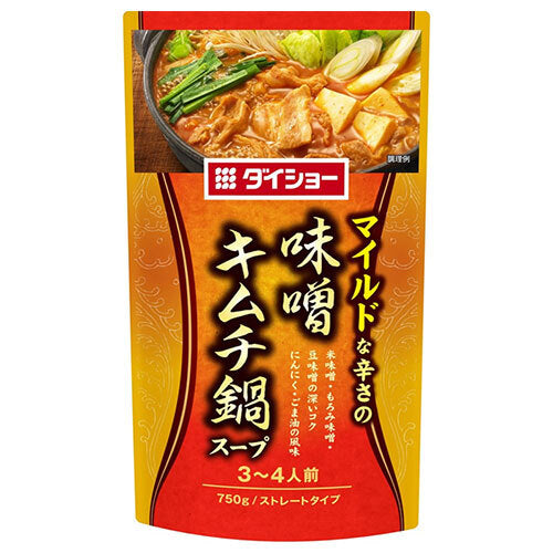 ダイショー 味噌キムチ鍋スープ 750g×10袋入【日本出荷】
