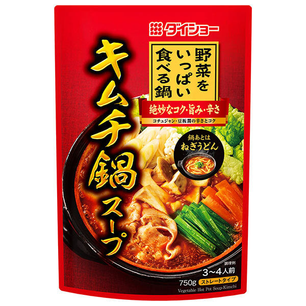 Daisho Vegetable-Filled Kimchi Hot Pot Soup, 750g x 10 bags [Ships from Japan] 