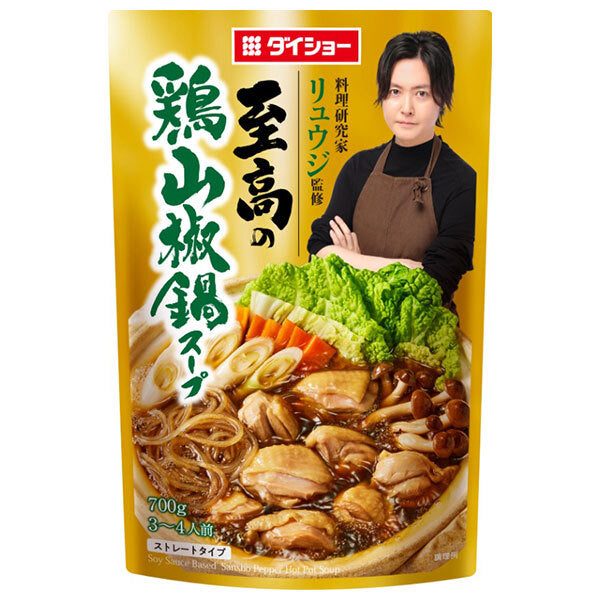 ダイショー 料理研究家リュウジ監修 至高の鶏山椒鍋スープ 700g×10袋入【日本出荷】