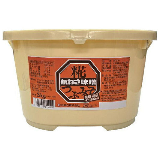 マルコメ かねさ糀つぶみそ (1kg×3)×4個入【日本出荷】