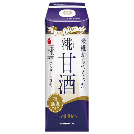 Marukome Plus Koji Koji Amazake LL Koji Rich Grain 165ml paper pack x 12 pieces [Shipped in Japan]