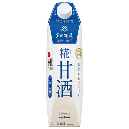 Marukome Plus Koji Koji Amazake LL 1000ml paper pack x 6 bottles [shipped in Japan]