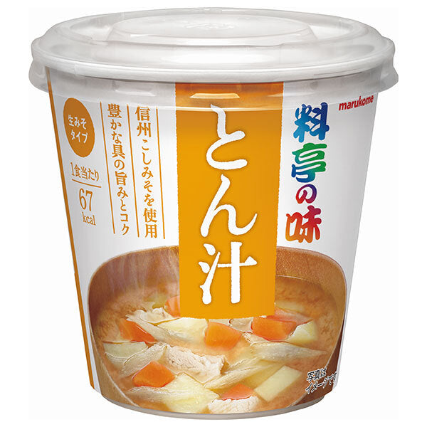 Marukome Cup Restaurant-Style Pork Soup, 6-Pack (1 serving) [Ships from Japan] 