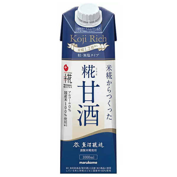 Marukome Plus Koji Koji Amazake LL Koji Rich Grain 1000ml paper pack x 6 pieces [Shipped in Japan]